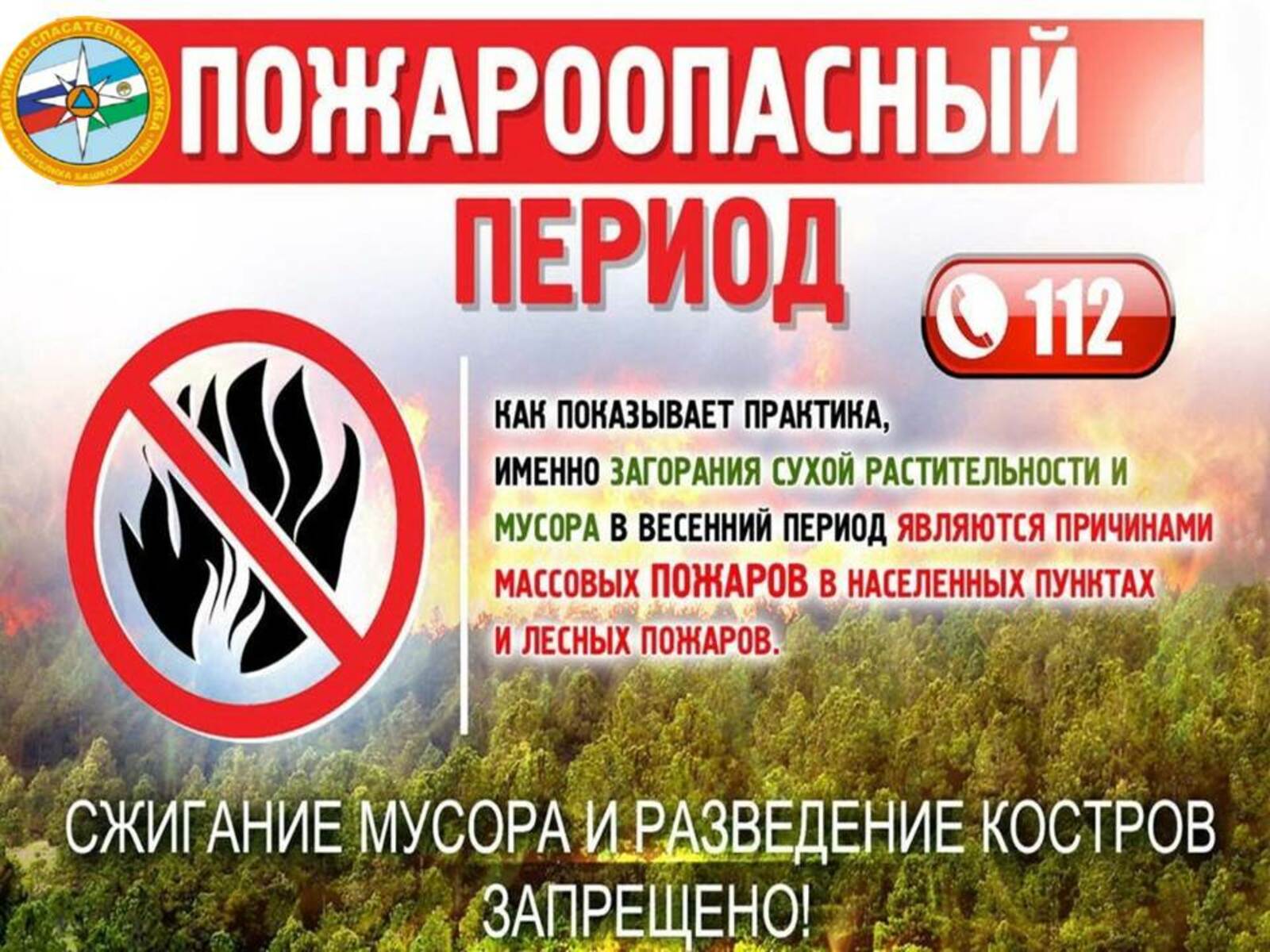 С 27 апреля в Башкортостане введут особый противопожарный режим
